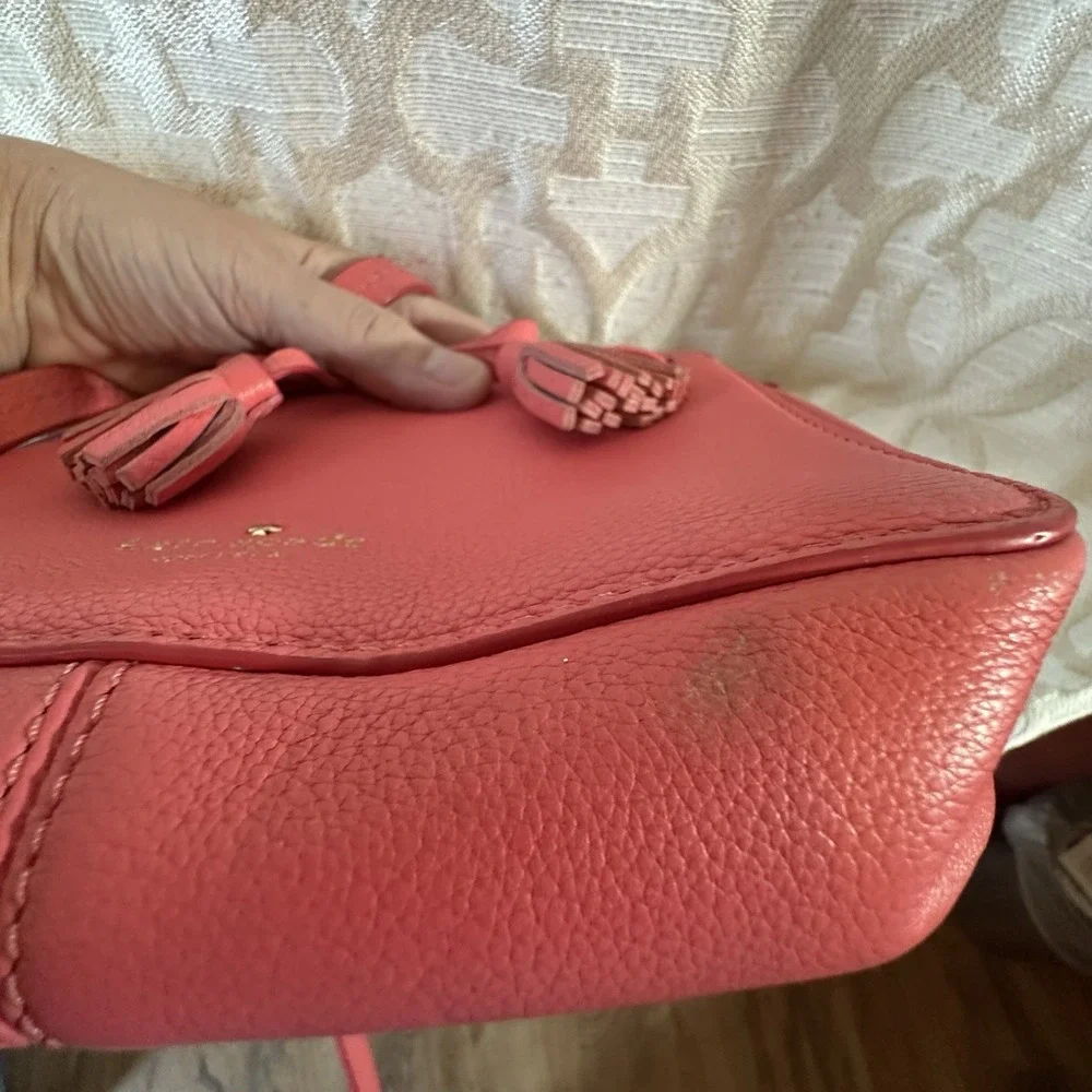 Kate Spade Hayes Street Eniko Coral Pink Pebbled Leather Crossbody